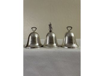 Lot Of 3 Reed & Barton Silver Plate Bells