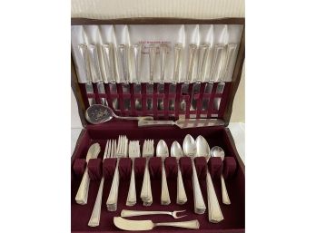 Vintage Alvin Silver Plate Flatware 105 Piece Set