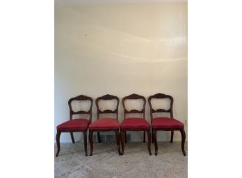 Set Of 4 Antique Victorian Side Chairs