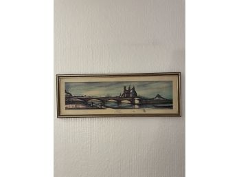 Vintage Framed Bridge Print