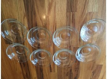 Set Of 8 Vintage Glass Bowls