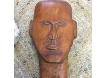 Hand Carved African Face Plaque