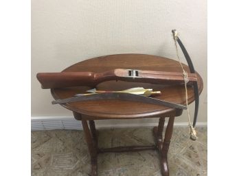 Vintage 1960's Wooden Crossbow