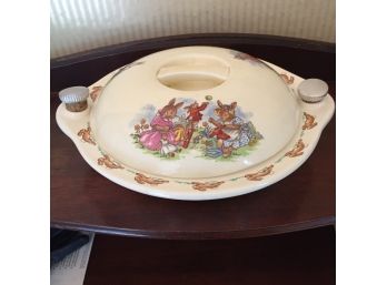 Vintage Royal Doulton 'Bunnykins' Child's Warming Dish