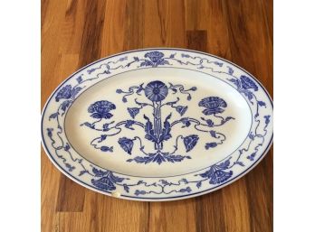 Antique Blue & White Ironstone Platter