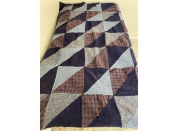 Vintage Wool Patchwork Blanket