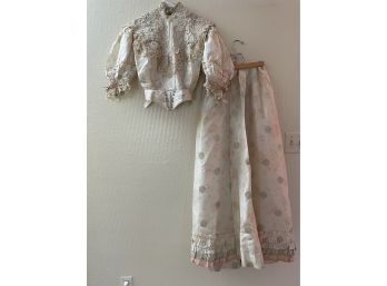 Exquisite  Antique Victorian Silk Dress