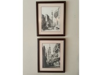 Pair Of Middle Eastern Etchings