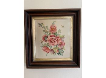 Vintage Framed Stencil Painting