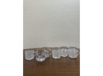 Lot Of Vintage/antique Miniature Glass Mugs