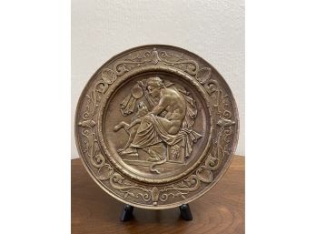 Antique Heavy Cast Bronze Plaque