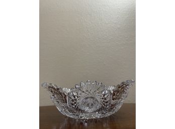 Antique Crystal Cut Glass Bowl