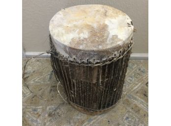 Vintage Cowhide African Drum