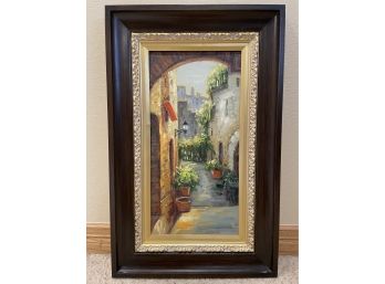 Original European Street Scene Painting