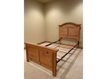 Broyhill Knotty Pine Twin Bed #1