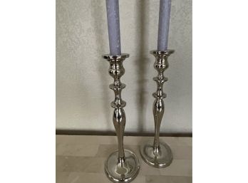 Polished Aluminum Candle Holders