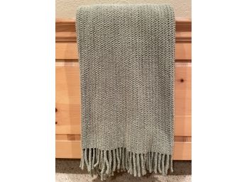 Sage Green Chenille Throw