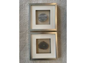 Pair Of Framed Agate Slices