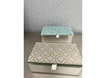 Pair Of Cynthia Rowley Mirrored Boxes