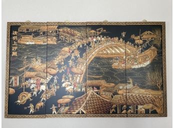 Vintage Chinese Lacquered Wall Panels