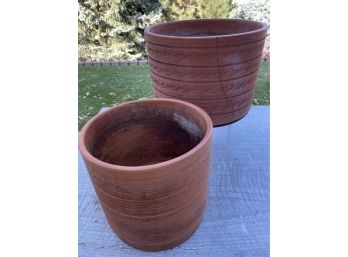 Lot Of 2 Terra Cotta Flower Pots