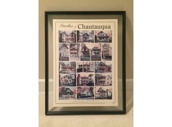 Framed 'Porches Of Chajutauqua' Poster