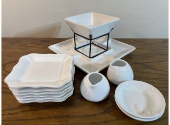 Lot Of White Ceramic Serving Pieces