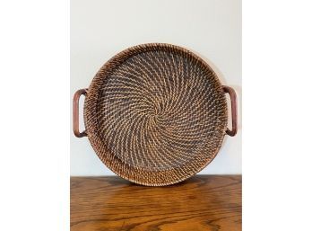 Large Round Basket Tray