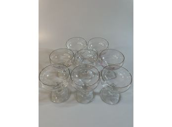 Set Of Crystal Sherbert/champagne Glasses