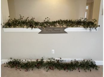 Pair Of Artificial Christmas Garlands