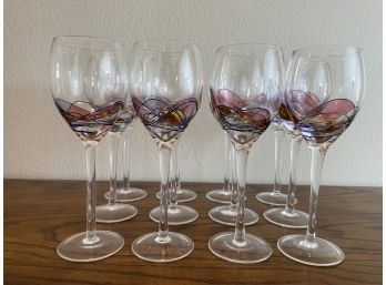 Set Of  Milano Mosaic Wine Glasses