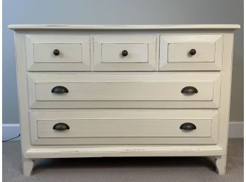 Ivory Finish Chest Of Drawers