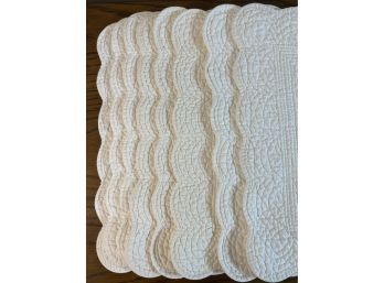 Lot Of Ivory Quilted Table Runners & Placemats