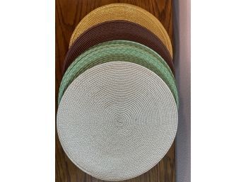 Lot Of Round Woven Place Mats