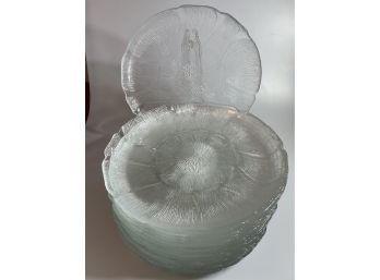 Set Of Arcoroc Glass Dinner Plates