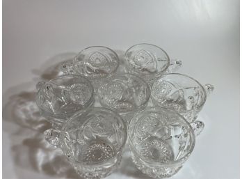 Set Of Pressed Glass Punch Cups