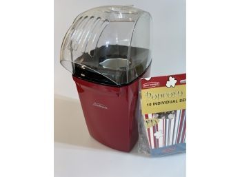 Sunbeam Electric Air Popcorn Maker & Serving Boxes.