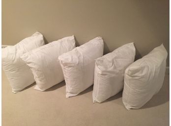 Lot Of 5 Poly Filled European Pillows