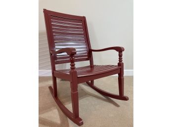 Barn Red Porch Rocking Chair With Cushions