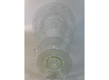 Lot Of Vintage Glass Plates