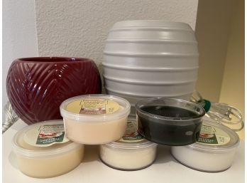 Lot Of Yankee Candle Scented Wax Warmers & Wax Refils