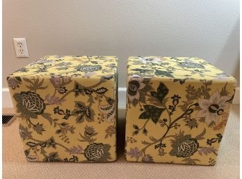 Pair Of Upholstered Cubes From Plow & Hearth