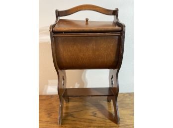 Vintage Chair Side Sewing  Cabinet