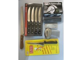 Lot Of Kitchen Knives & Accessories