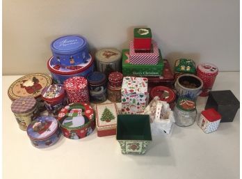 Lot Of Christmas Baking Tins