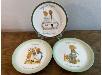 Lot Of 3 Vintage Holly Hobby Decorative Plates