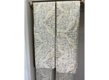 Pair Of Lined Linen Drapery Panels