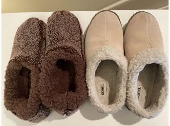 2 Pairs Of Warm House Slippers