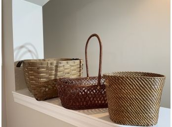 Lot Of 3  Baskets