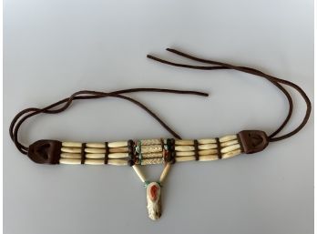 Native American 4 Strand Hair Pipe Choker